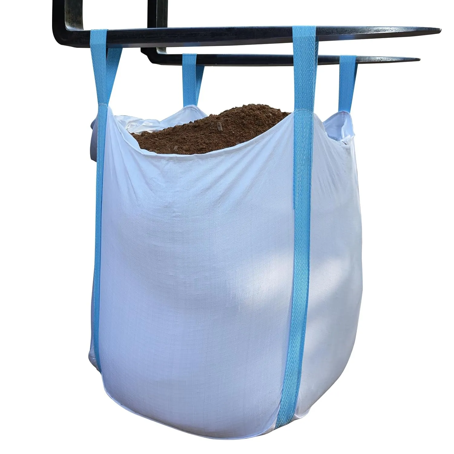 10 Pack FIBC Bulk Bag,Flexible Bulk Bags 1.5 Ton Bag, 35"L x 35"W x 43"H, 3300lbs SWL, Duffle Top Flat Bottom Heavy Duty, Woven Polypropylene Bags