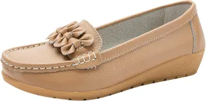 2025 Women's Ruched Embellished Pump Sandals Solid Faux Leather Slip on Loafer Closed Toe Rubber Sole Casual Sandal