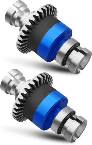 30T M0.8 Assembled Differential Fit for 1/18 Arrma Grom Typhon Granite Grom 1/14 Mini Mojave Grom 2S, RC Front & Rear Metal Differential Housing Gear Set Diff Spare Parts, 2 Pack