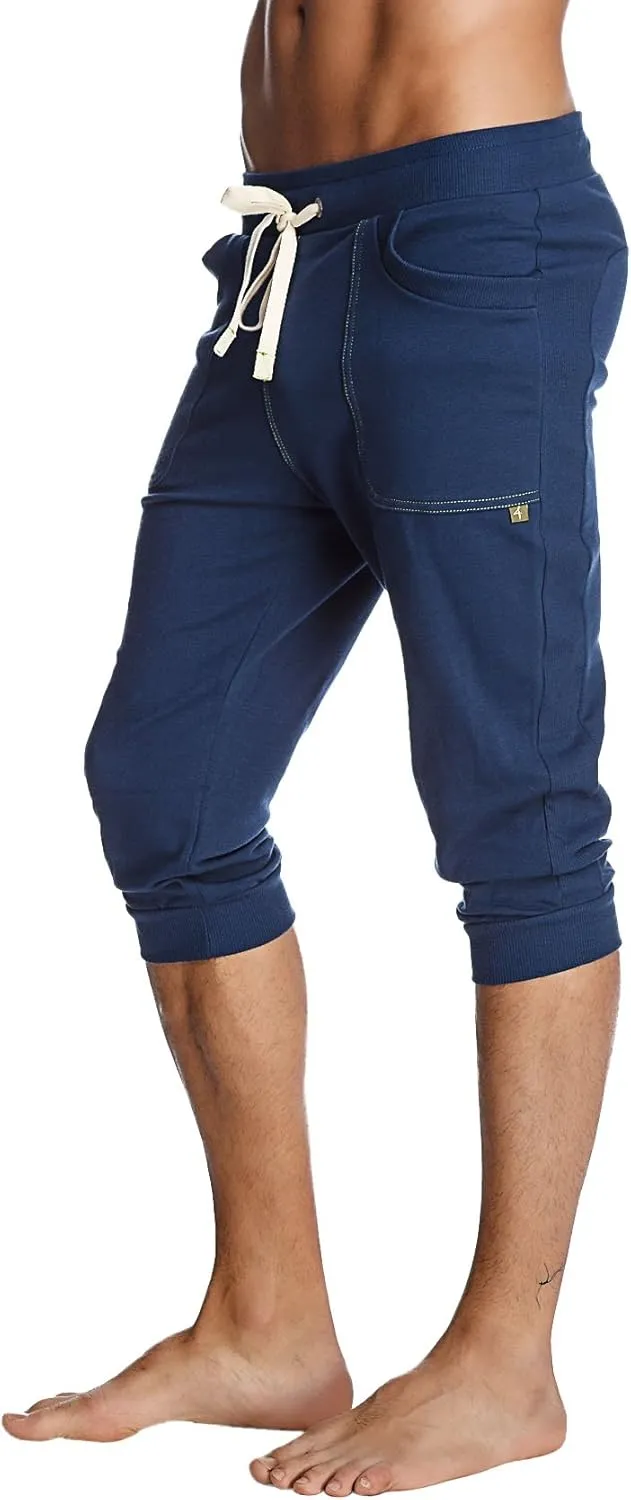 4-rth Men's Transition Cuffed Yoga Jogger Pant Modal French Terry Made in America Caliifornia Stretch Fit European Style