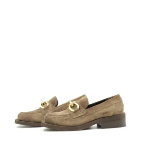9160A Brown Suede Women's Loafers