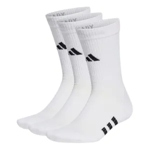 .ADIDAS PERFORMANCE CUSHIONED CREW SOCKS WHITE 3pk - (HT3452) - F