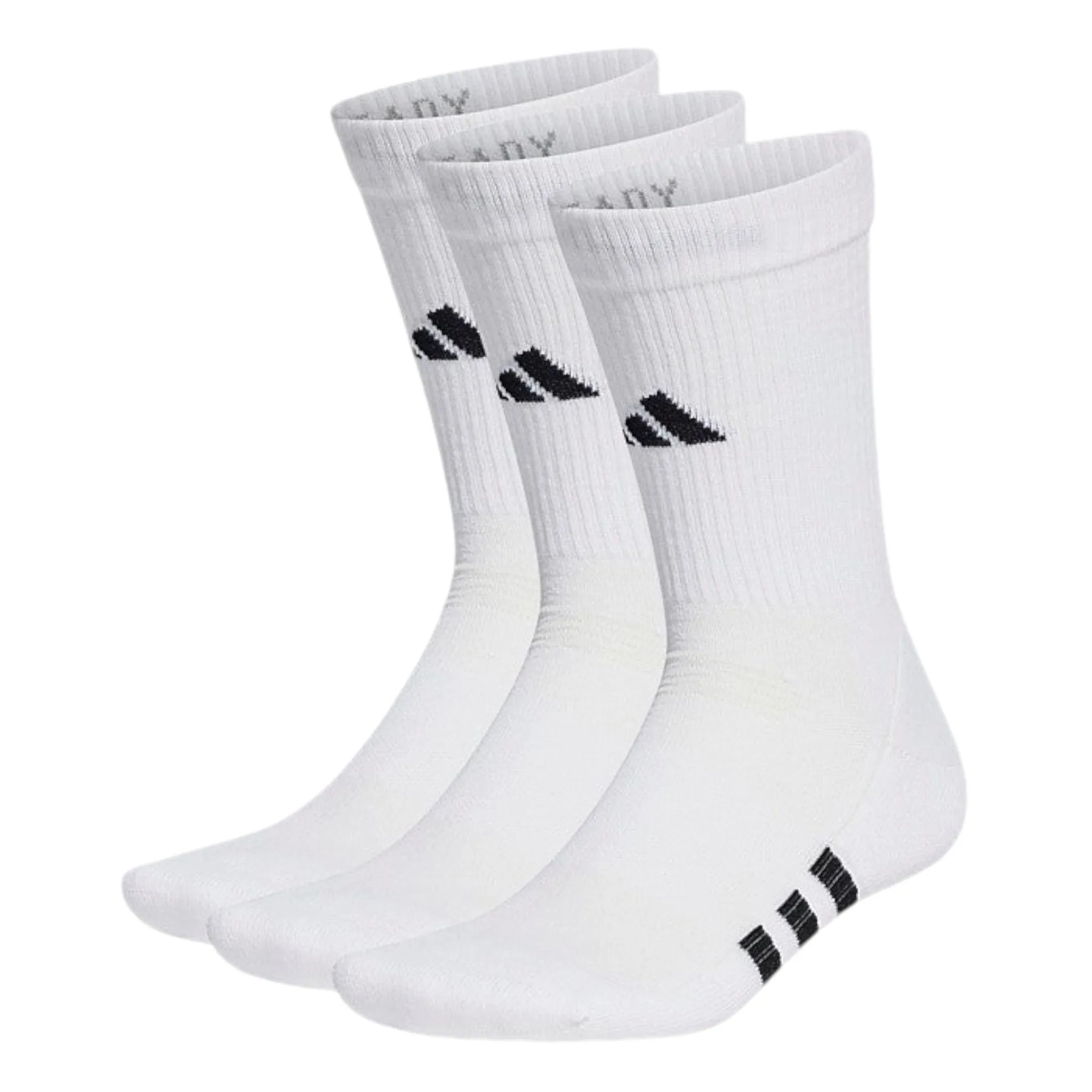 .ADIDAS PERFORMANCE CUSHIONED CREW SOCKS WHITE 3pk - (HT3452) - F