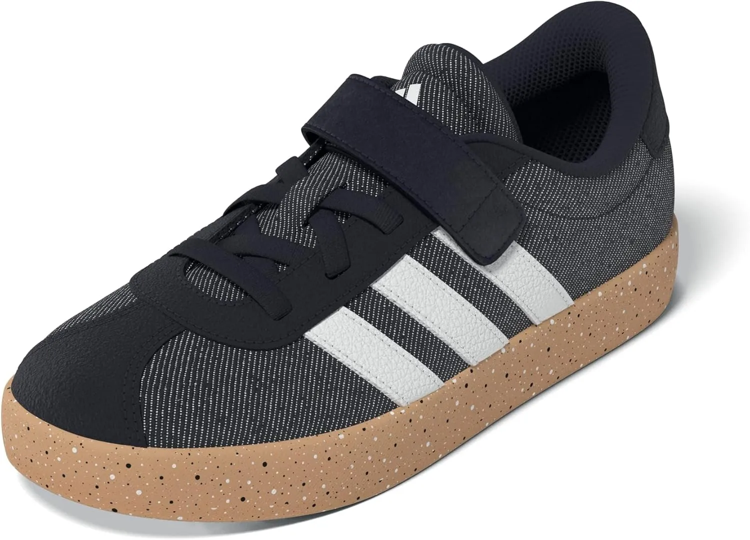 adidas Unisex-Child Vl Court 3.0 Elastic Lace & Strap Sneaker
