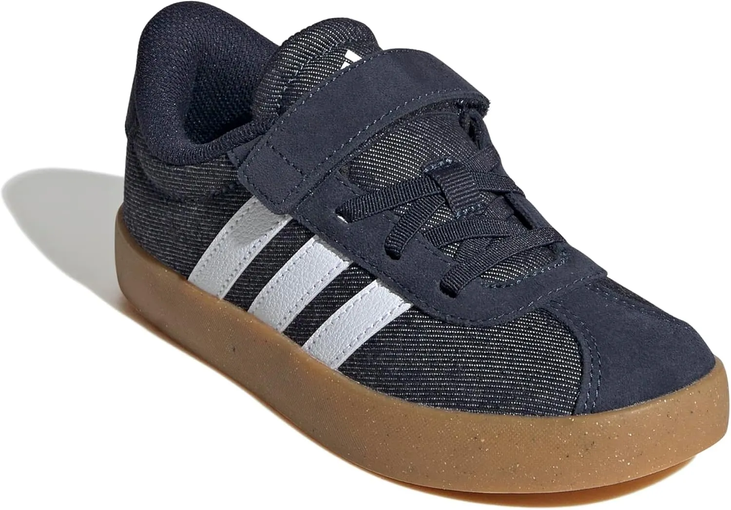 adidas Unisex-Child Vl Court 3.0 Elastic Lace & Strap Sneaker