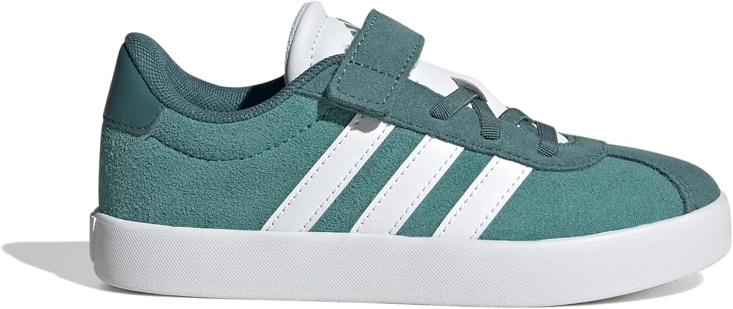 adidas Unisex-Child Vl Court 3.0 Elastic Lace & Strap Sneaker