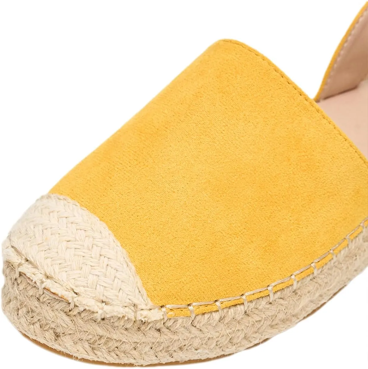 Alexis Leroy Women's Closed Toe Hollow Out Vamp Ankle Strap Platform Espadrille Sandals