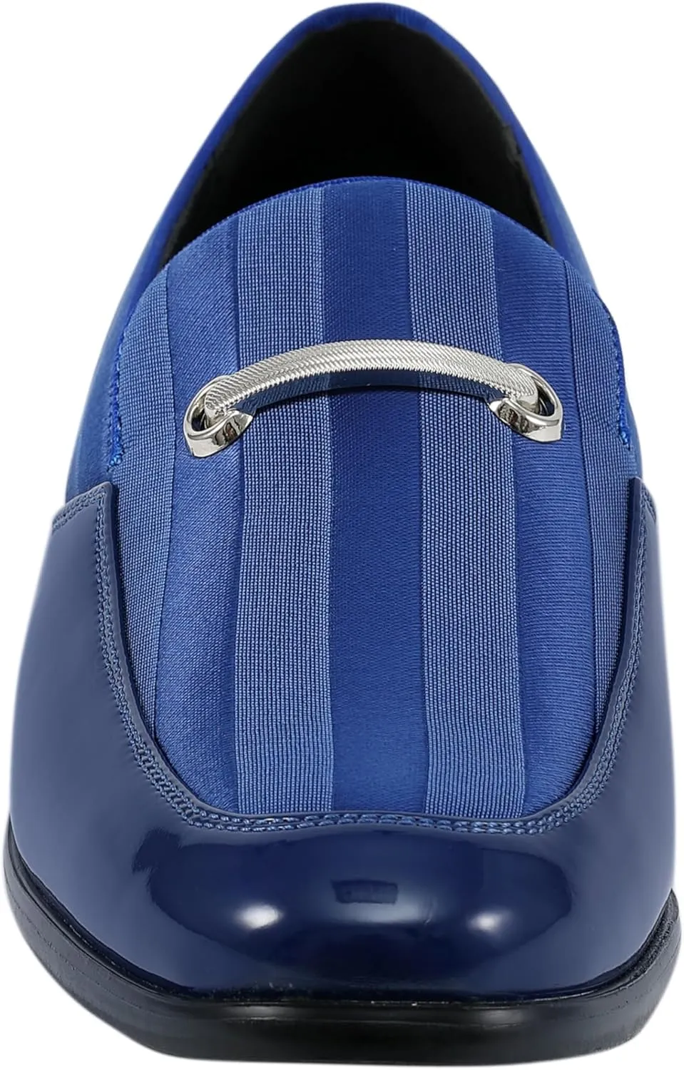 Amali Fay Velvet Men’s Slip-On Shoes with Gold Chain Ornament Dress Shoes for Men Velvet Formal Loafers for Men The Original Smoking Men Tuxedo Dress Shoes