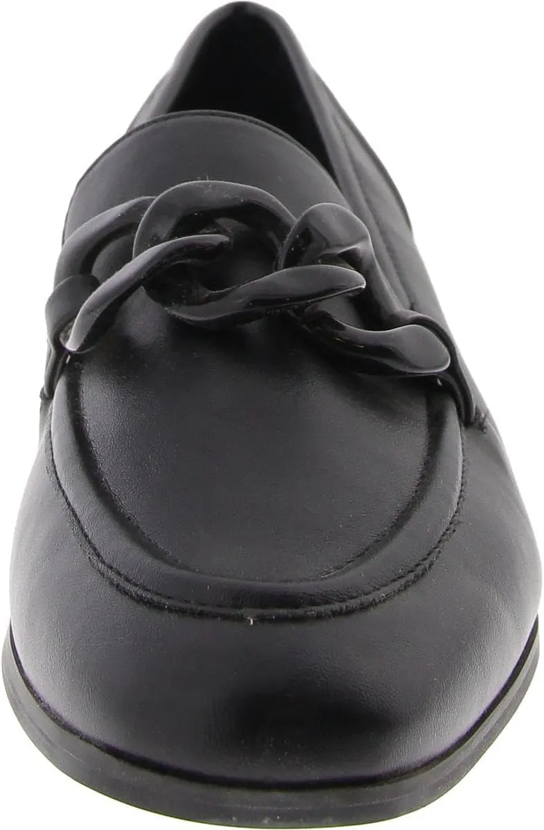 Anne Klein Womens Braxton Faux Leather Flat Loafers