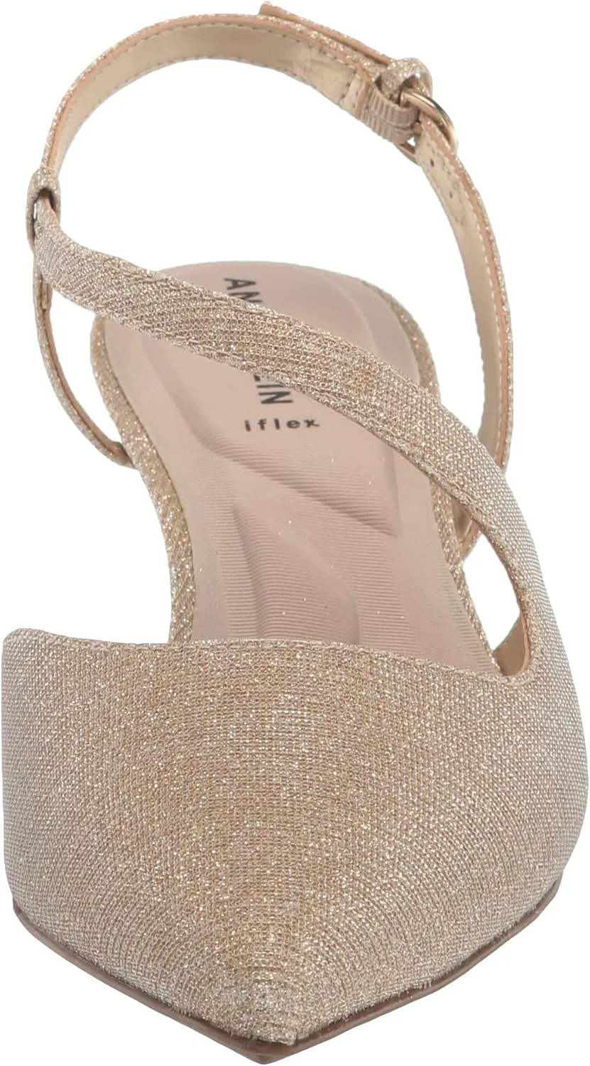 Anne Klein Womens Pointed Toe Dressy Kitten Heels