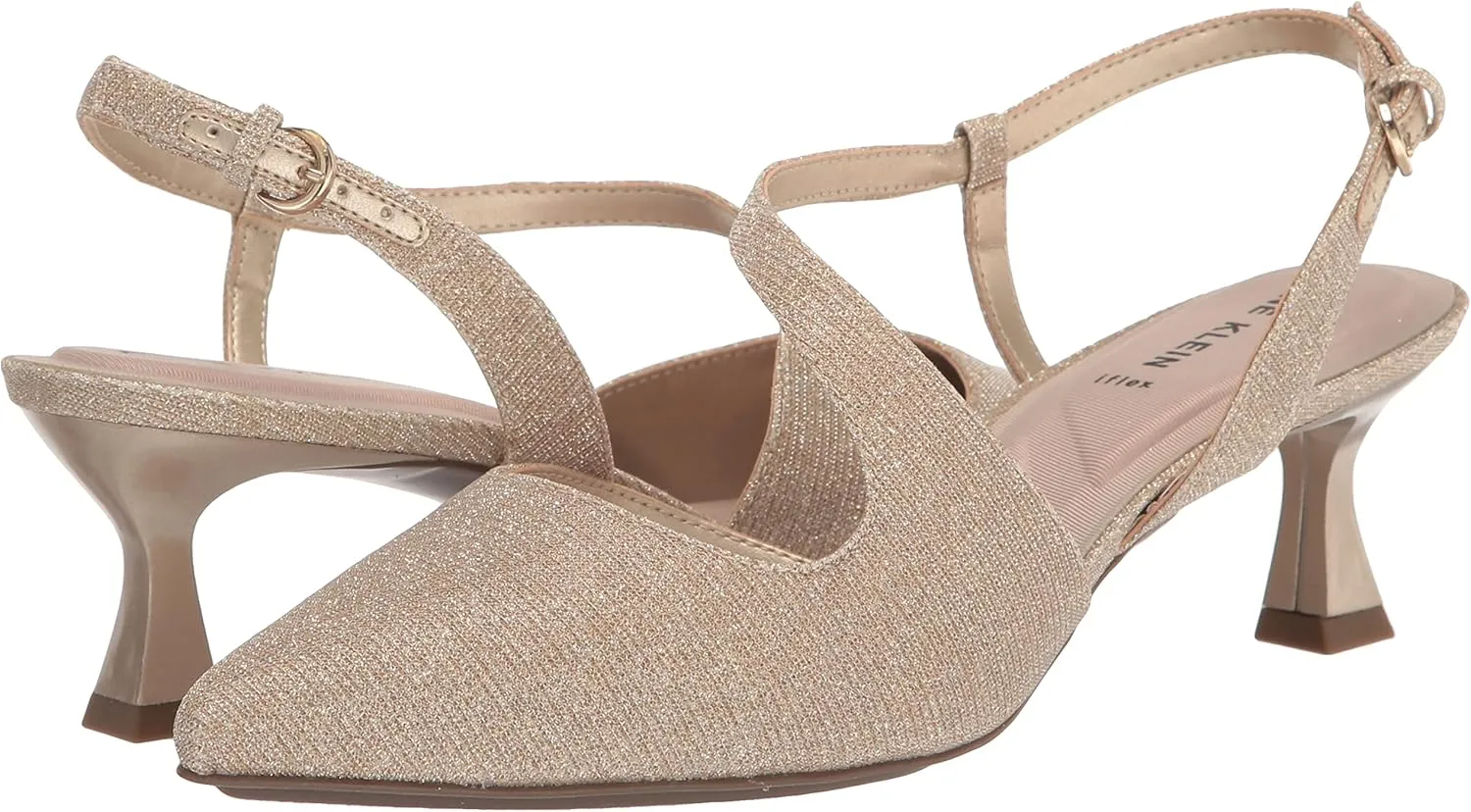 Anne Klein Womens Pointed Toe Dressy Kitten Heels
