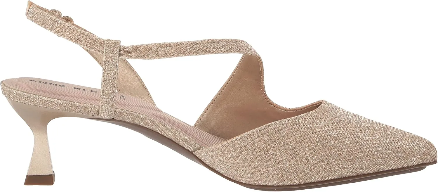 Anne Klein Womens Pointed Toe Dressy Kitten Heels