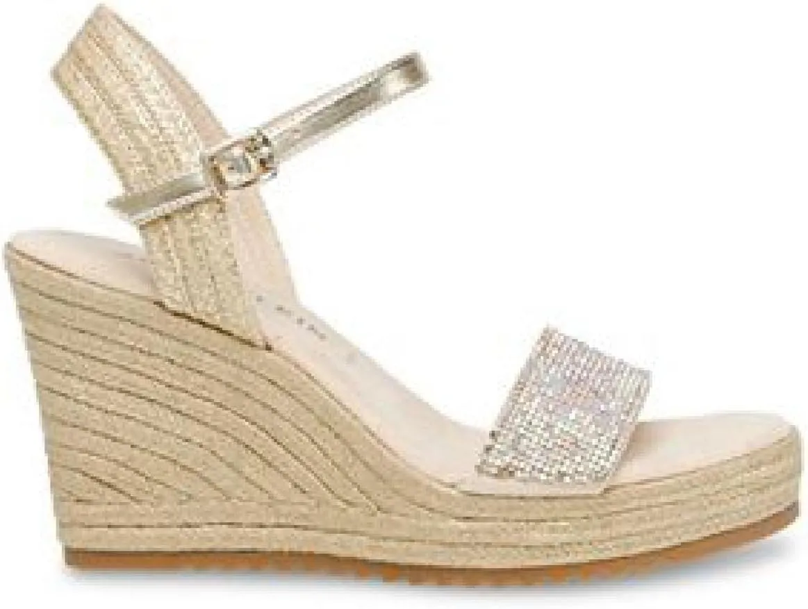 Anne Klein Womens Wella Rhinestone Ankle Strap Platform Sandals