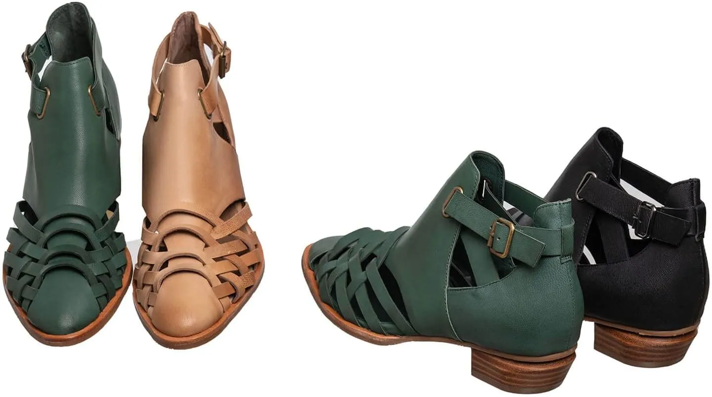 Antelope Women's Leena Leather Heel Flat Shoes