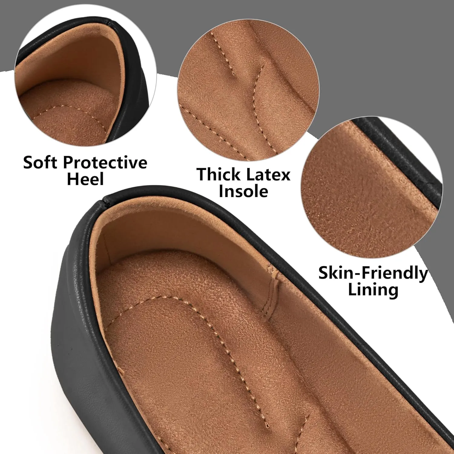 Aomigoct Flats for Women Ballets Shoes: Dress Slip Comfortable Work Flats - Casual Ladies Wedding Walking Flat
