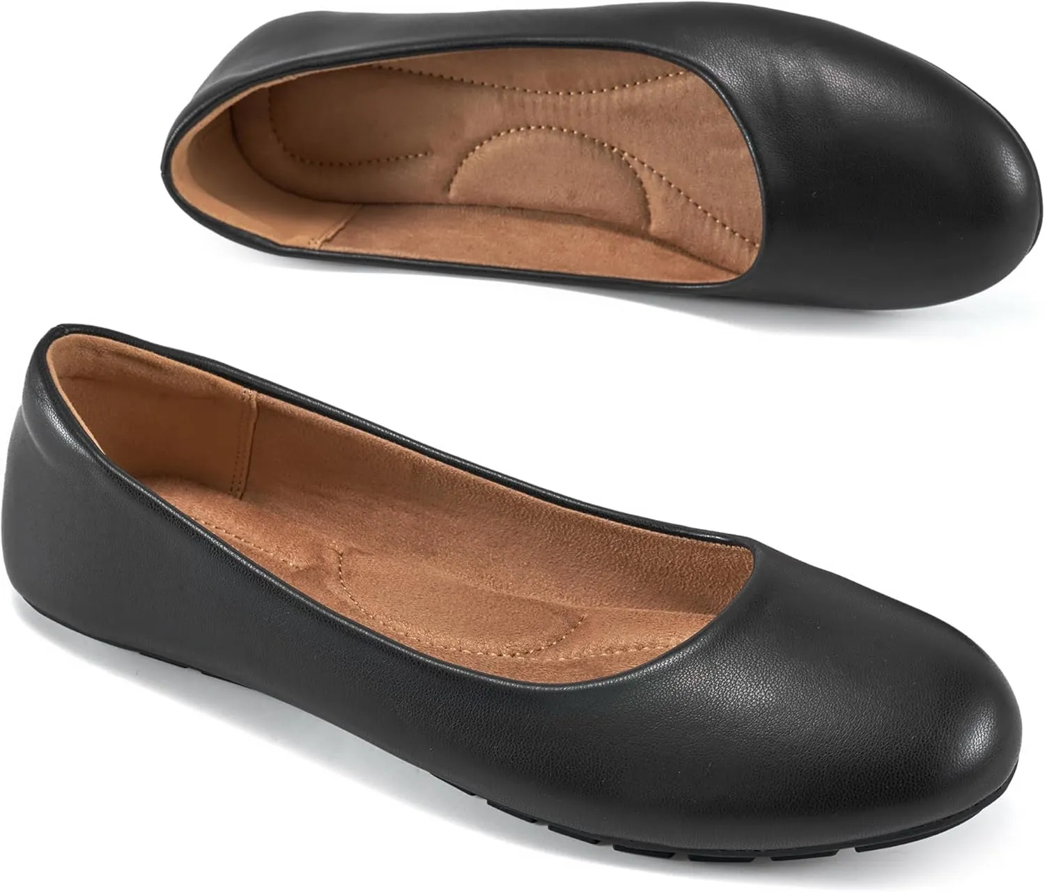 Aomigoct Flats for Women Ballets Shoes: Dress Slip Comfortable Work Flats - Casual Ladies Wedding Walking Flat