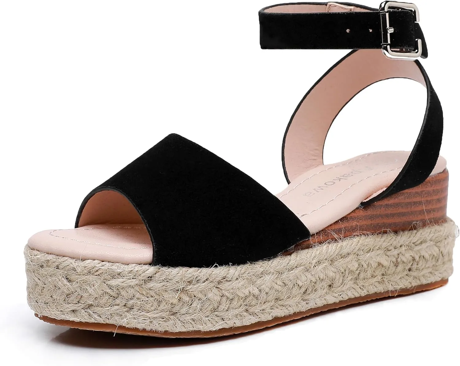 Apakowa Girls Sandals Flatform Wedge Open Toe Summer Sandals Shoes Little Big Kid Flower Girl Heels Dress Shoes (Little Kid/Big Kid)