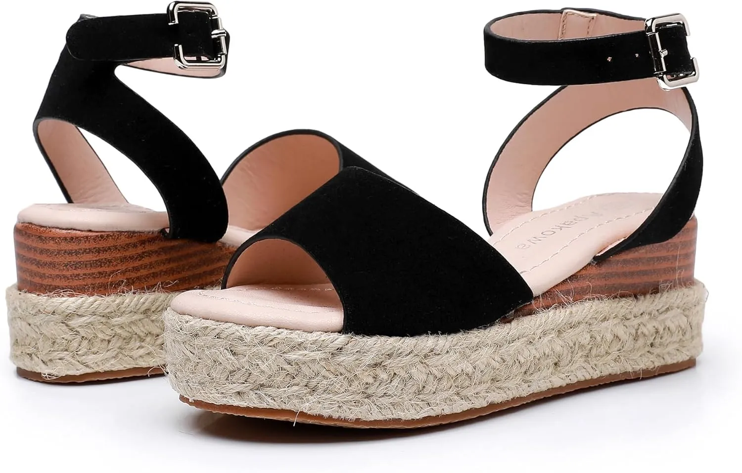 Apakowa Girls Sandals Flatform Wedge Open Toe Summer Sandals Shoes Little Big Kid Flower Girl Heels Dress Shoes (Little Kid/Big Kid)