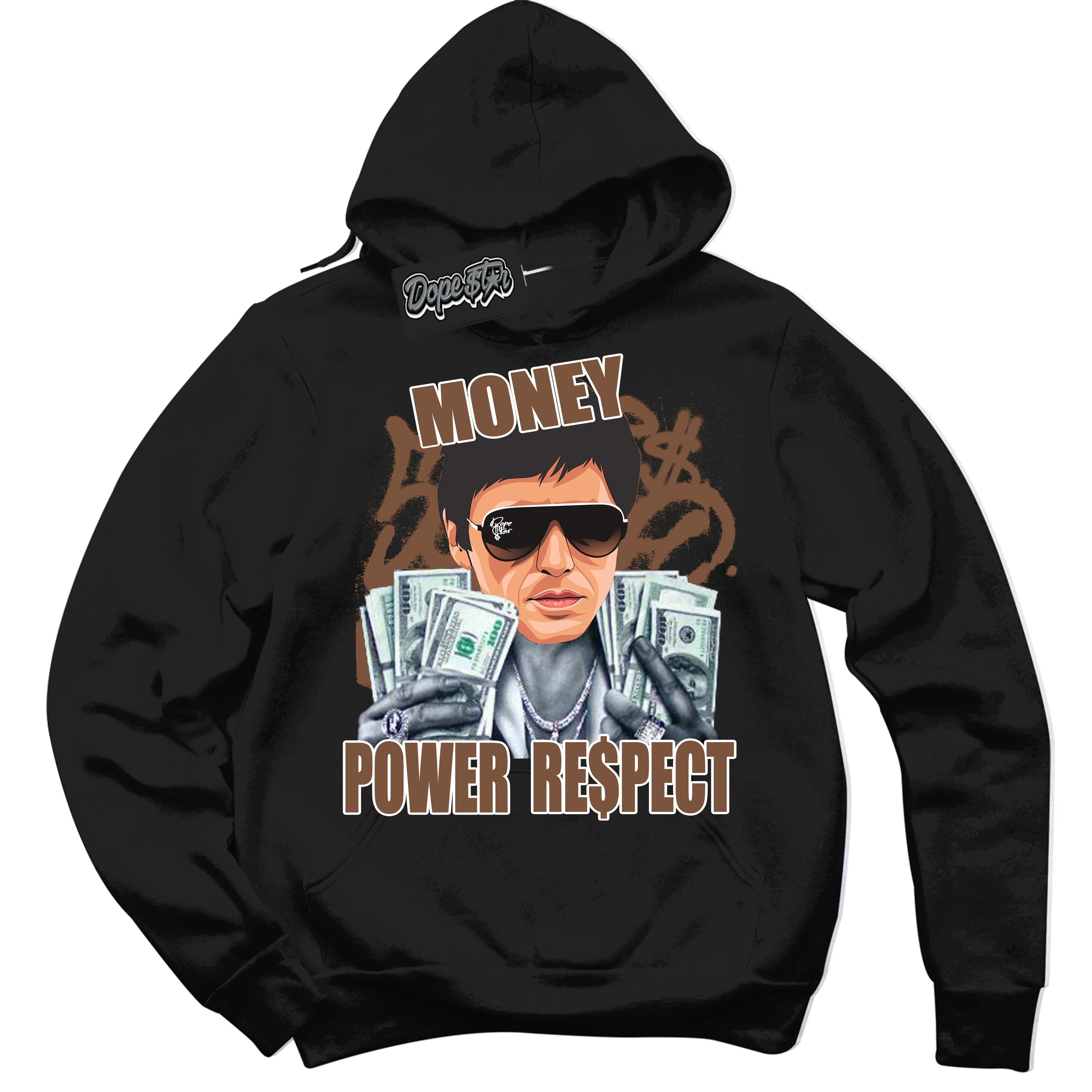 Archaeo Brown White 1s Sneaker Hoodie Tony Montana Graphic