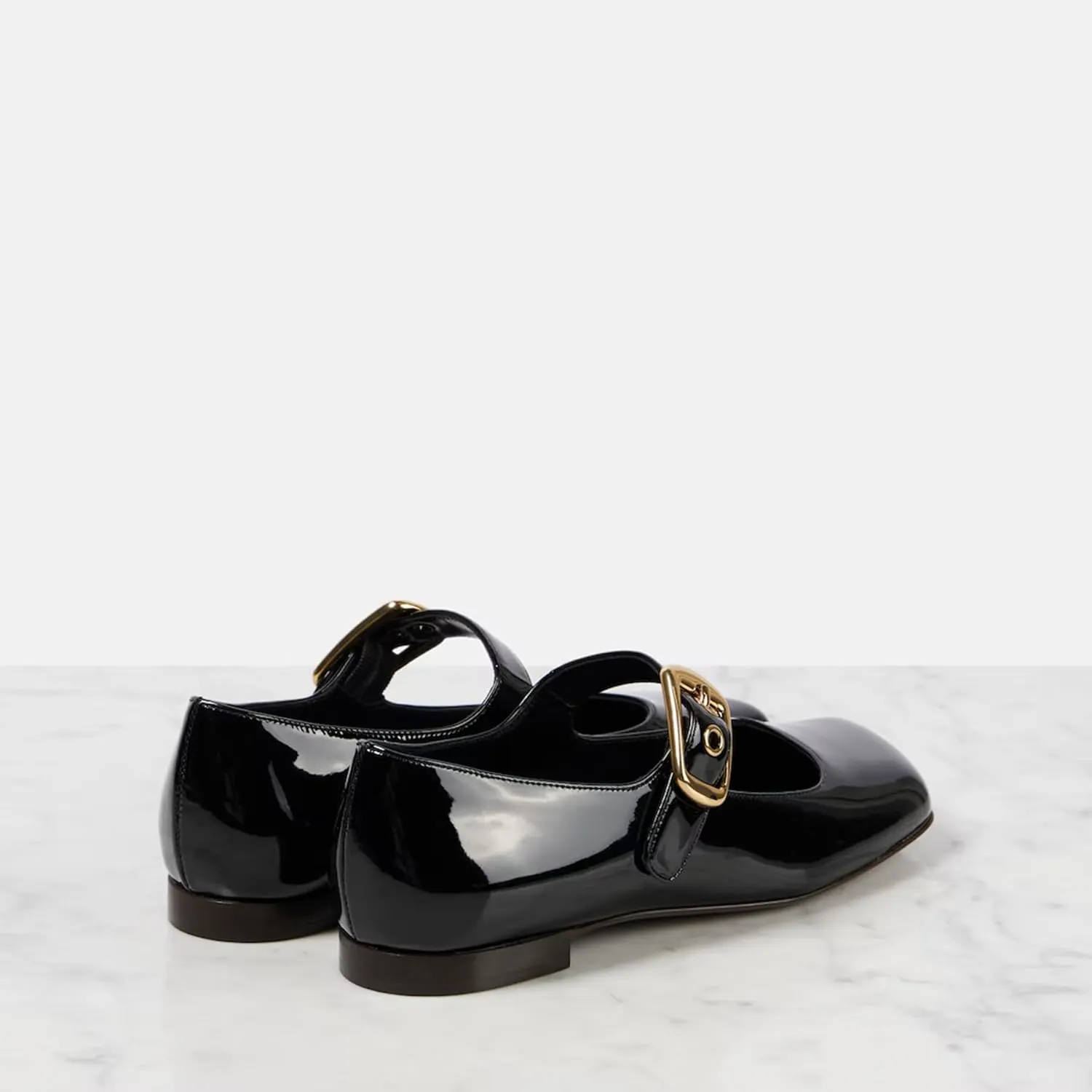 Arqa Ballet Mary Jane Flats for Women with a Buckle Cushioned Leather Insole & Leather Piping Low Heel Flats Fashionable Comfortable Square Toe Summer Spring Shoes