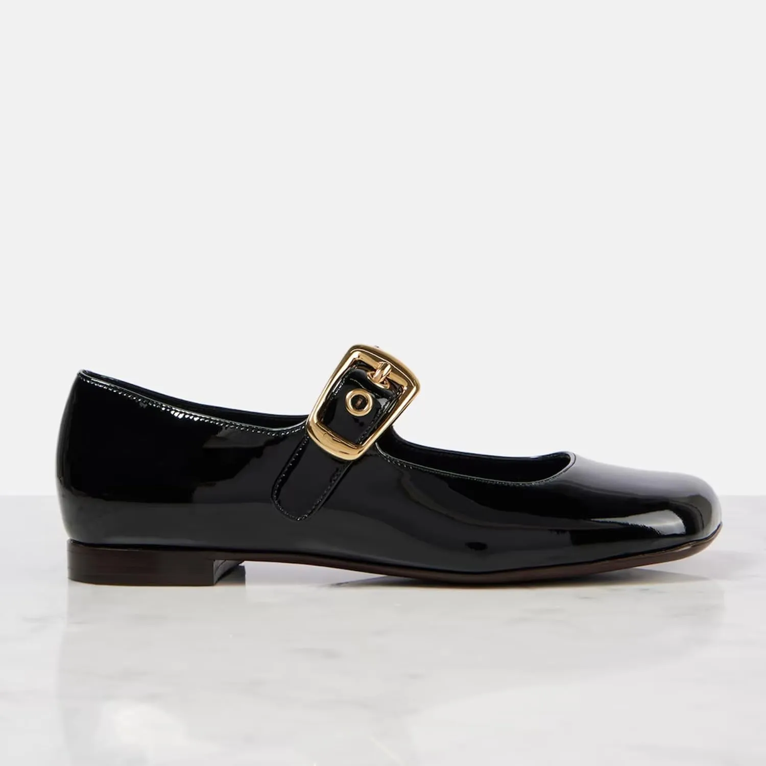 Arqa Ballet Mary Jane Flats for Women with a Buckle Cushioned Leather Insole & Leather Piping Low Heel Flats Fashionable Comfortable Square Toe Summer Spring Shoes
