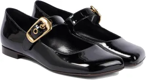 Arqa Ballet Mary Jane Flats for Women with a Buckle Cushioned Leather Insole & Leather Piping Low Heel Flats Fashionable Comfortable Square Toe Summer Spring Shoes