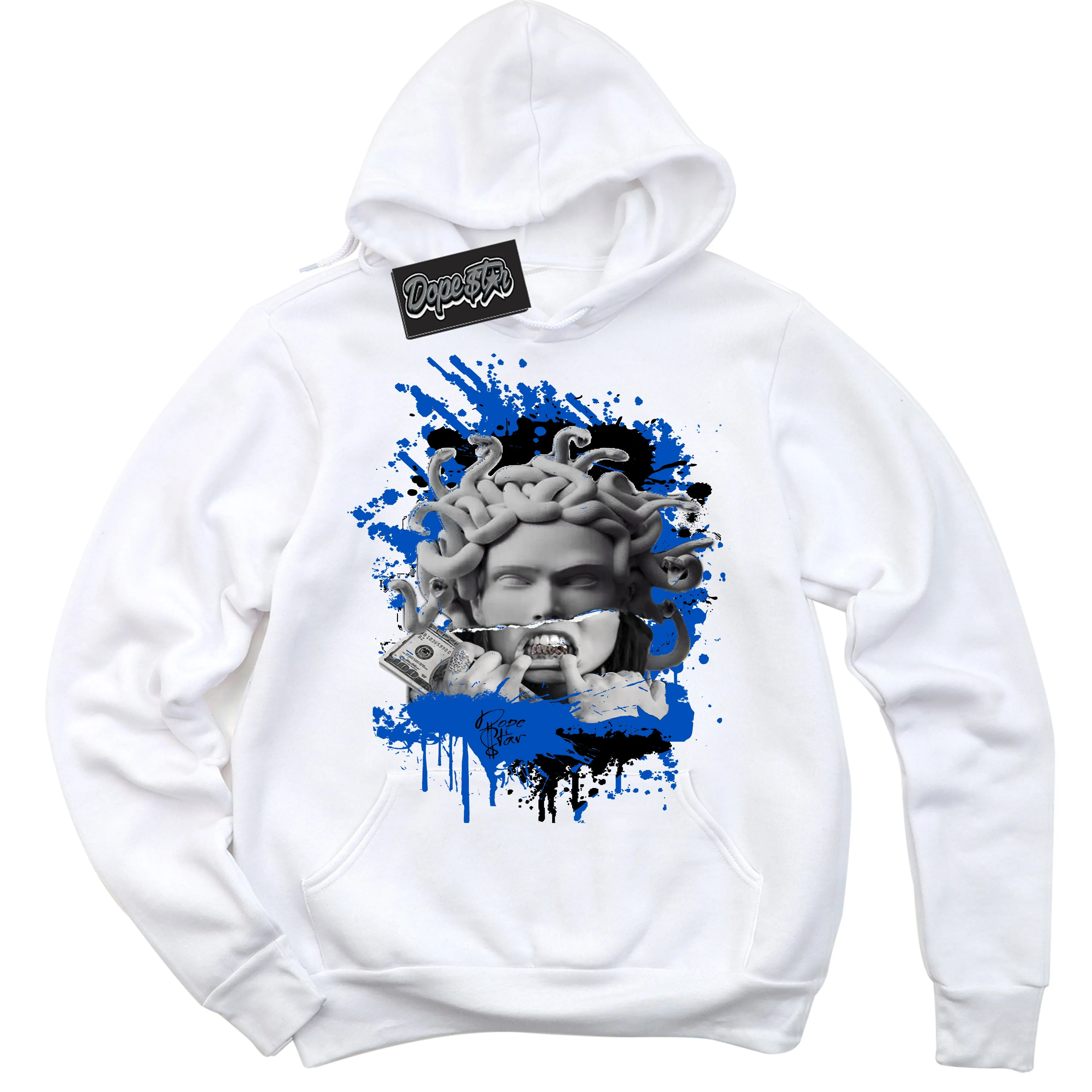 Astronomy Blue Dunk Sneaker Hoodie Medusa Graphic