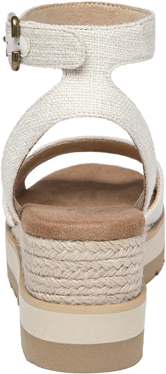 Athlefit Women's Platform Sandals Buckle Ankle Strap Open Toe Espadrille Wedge Sandals
