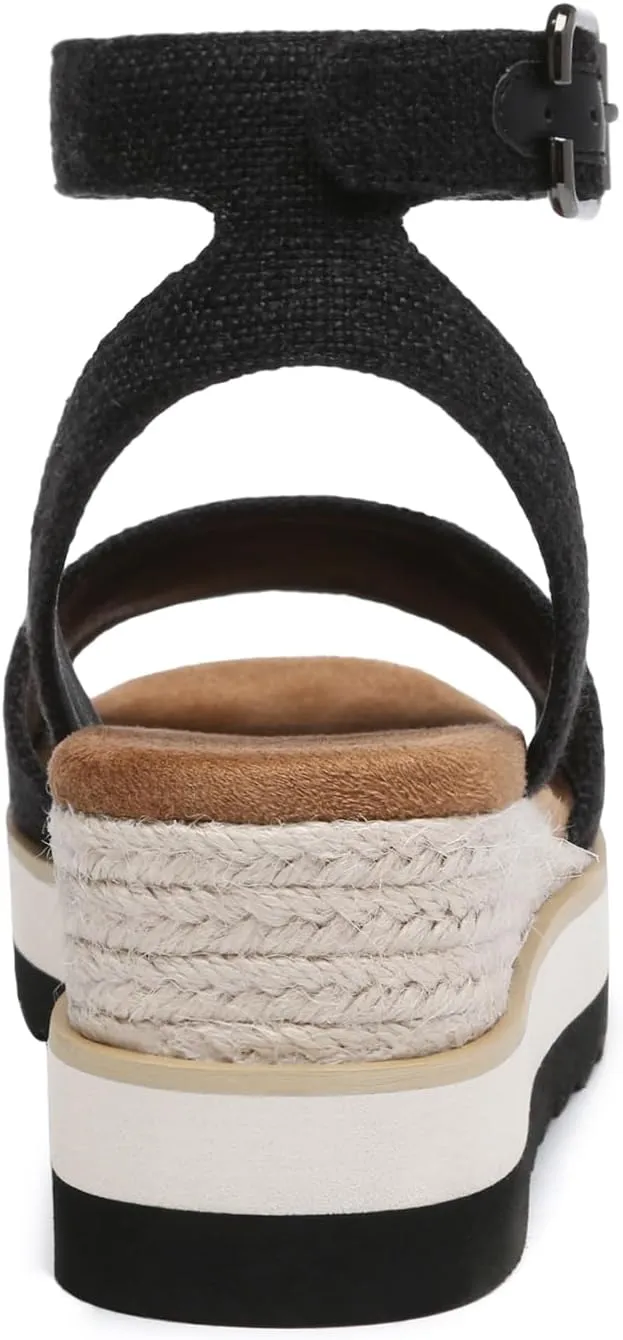 Athlefit Women's Platform Sandals Buckle Ankle Strap Open Toe Espadrille Wedge Sandals