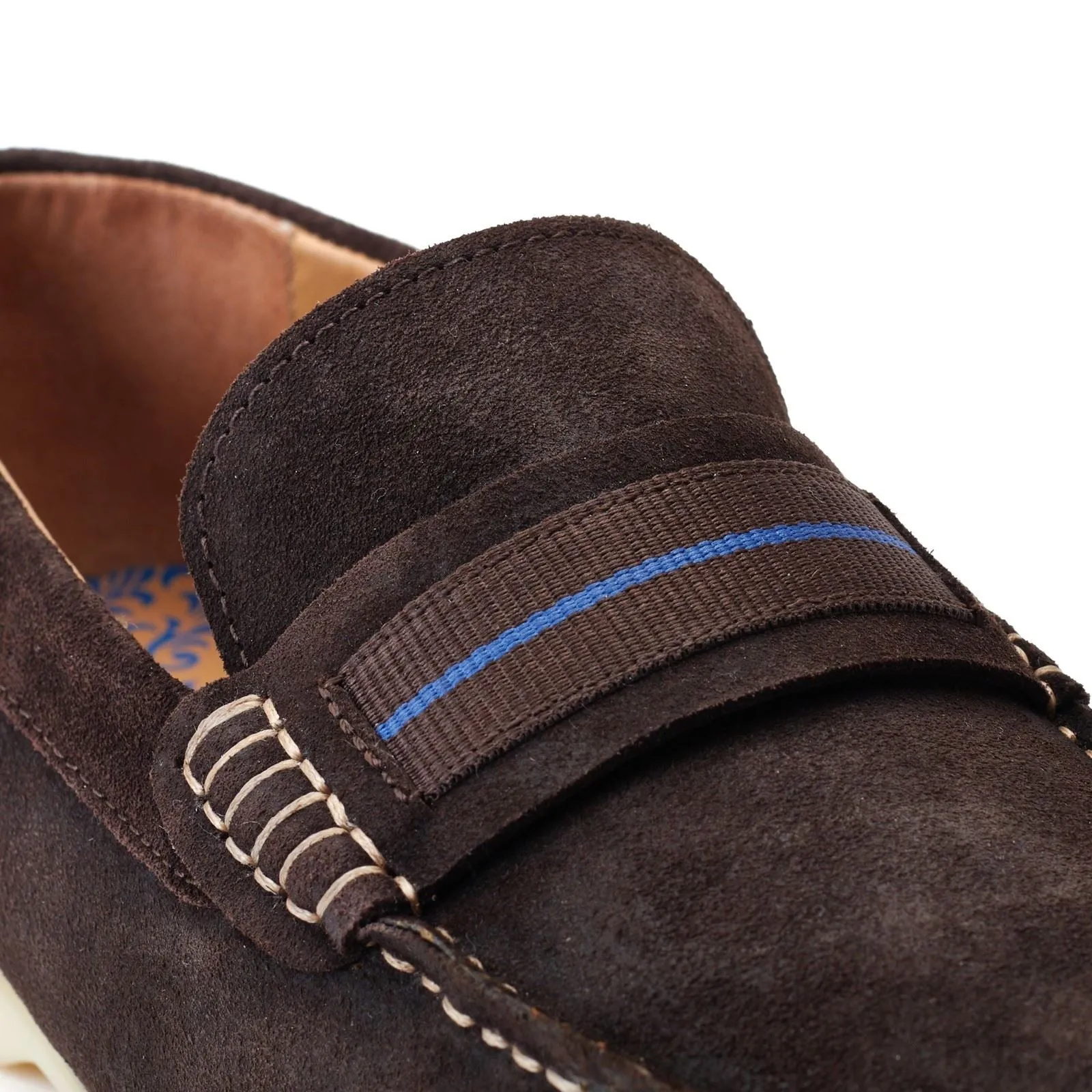 Base London Men's Drum Loafer in Burnt Brown