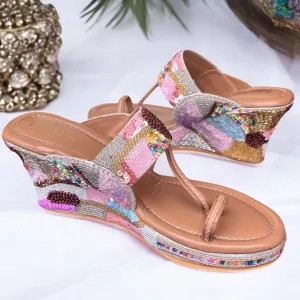 Beaded Grace Wedge Heel