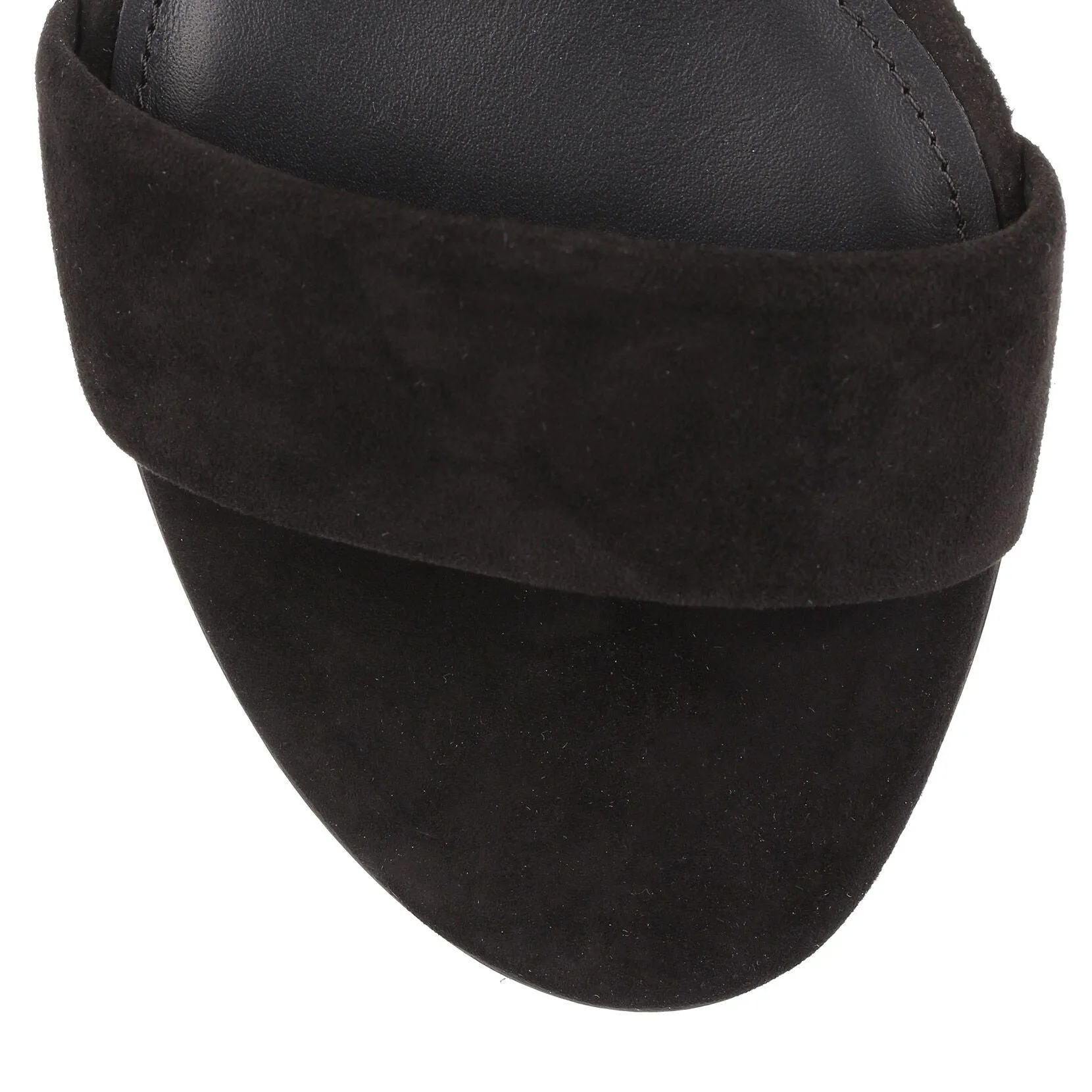 Belluno 30 black suede sandal