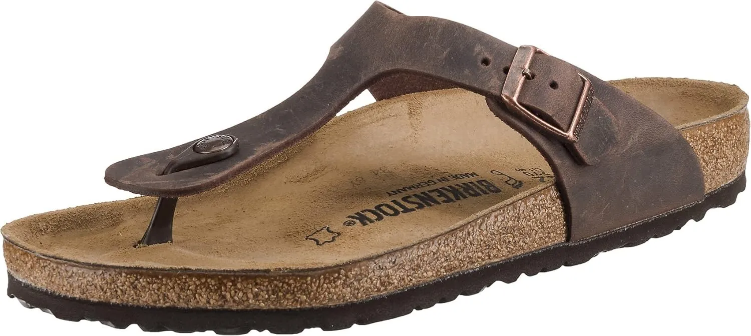 BIRKENSTOCK Gizeh Oiled Leather Habana Oiled Leather 39 (US Women's 8-8.5)