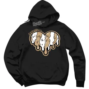 Black Anthracite Sesame Dunk Sneaker Hoodie Melting Heart Graphic