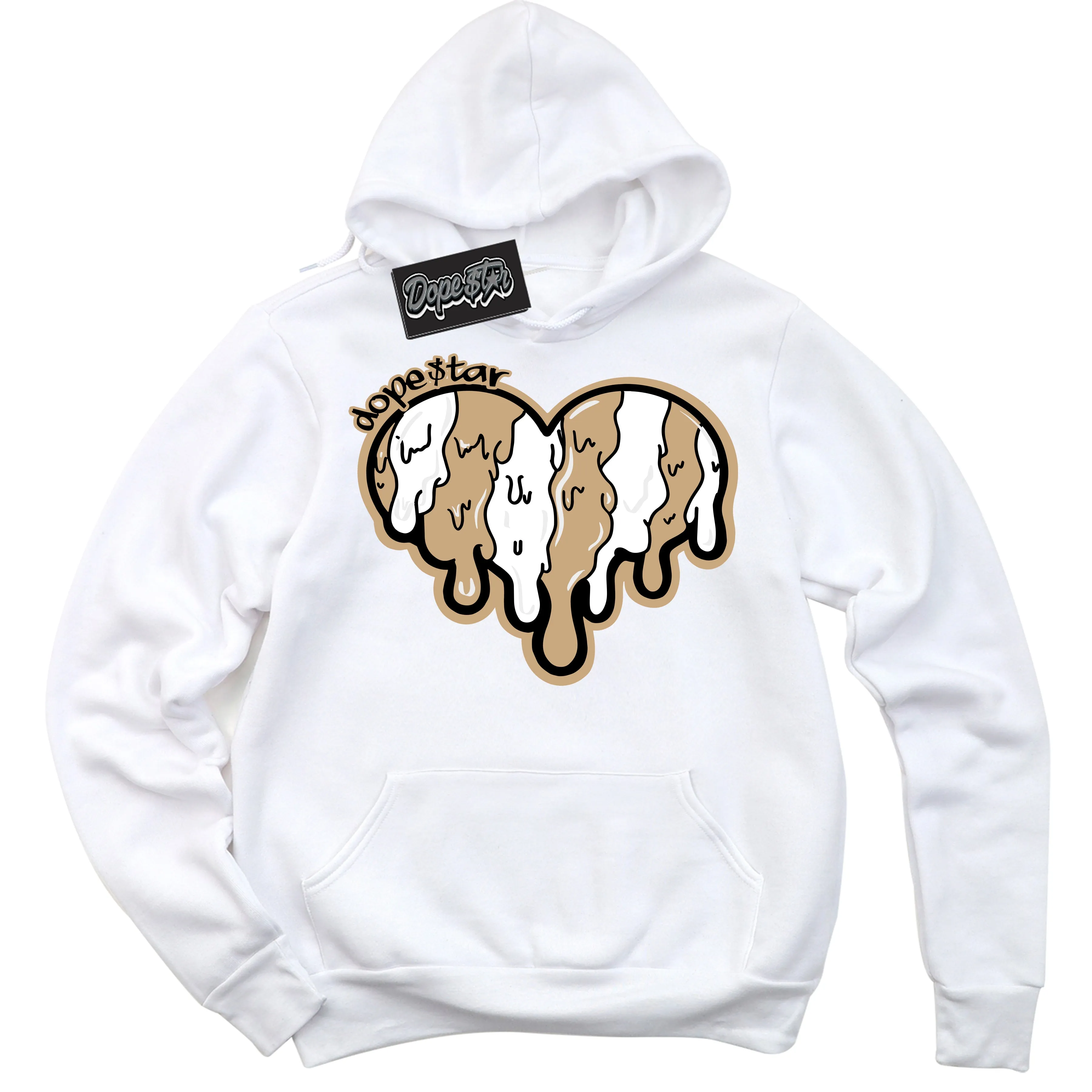 Black Anthracite Sesame Dunk Sneaker Hoodie Melting Heart Graphic