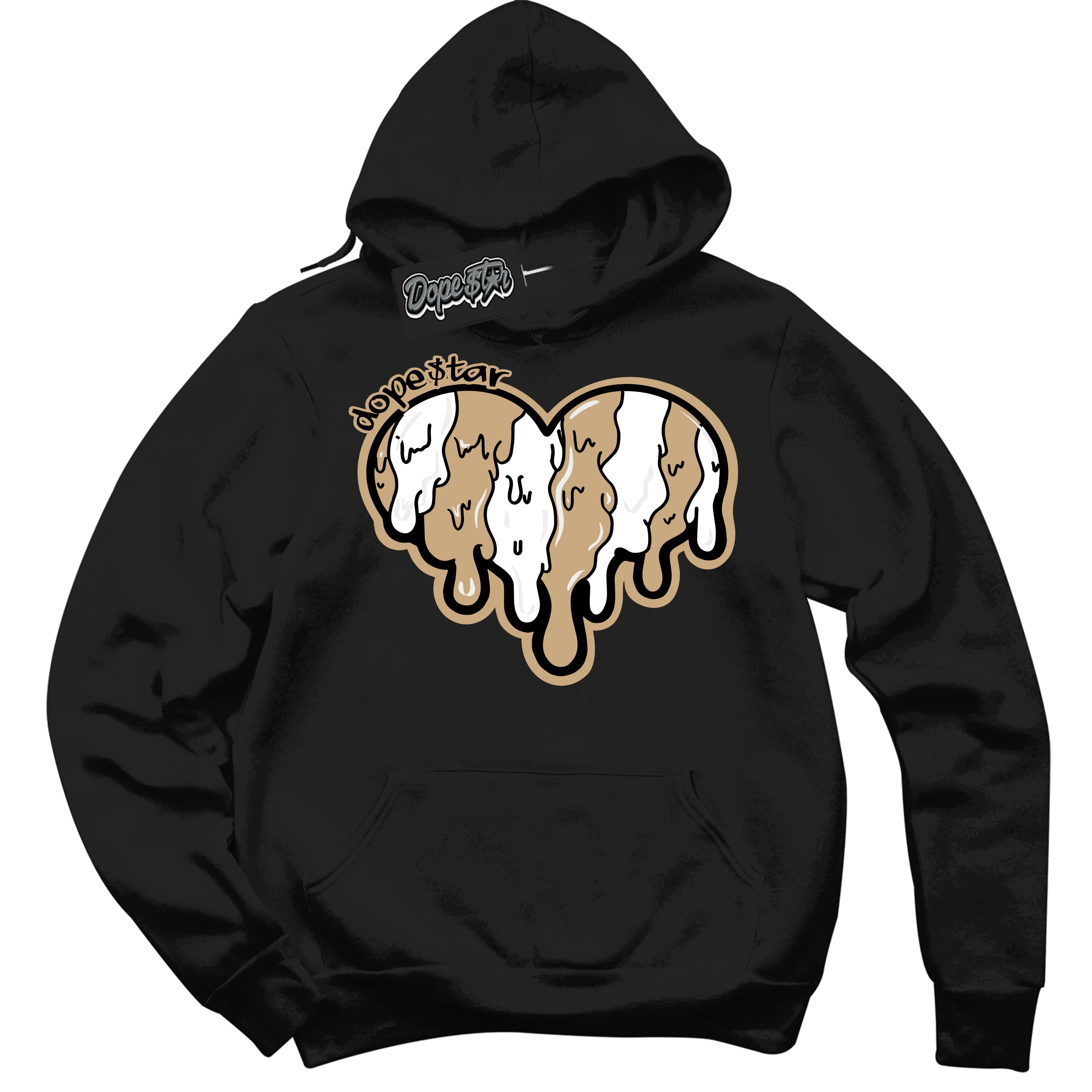 Black Anthracite Sesame Dunk Sneaker Hoodie Melting Heart Graphic