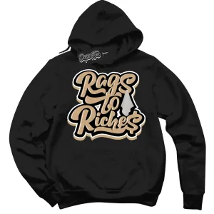 Black Anthracite Sesame Dunk Sneaker Hoodie Rags To Riches Graphic