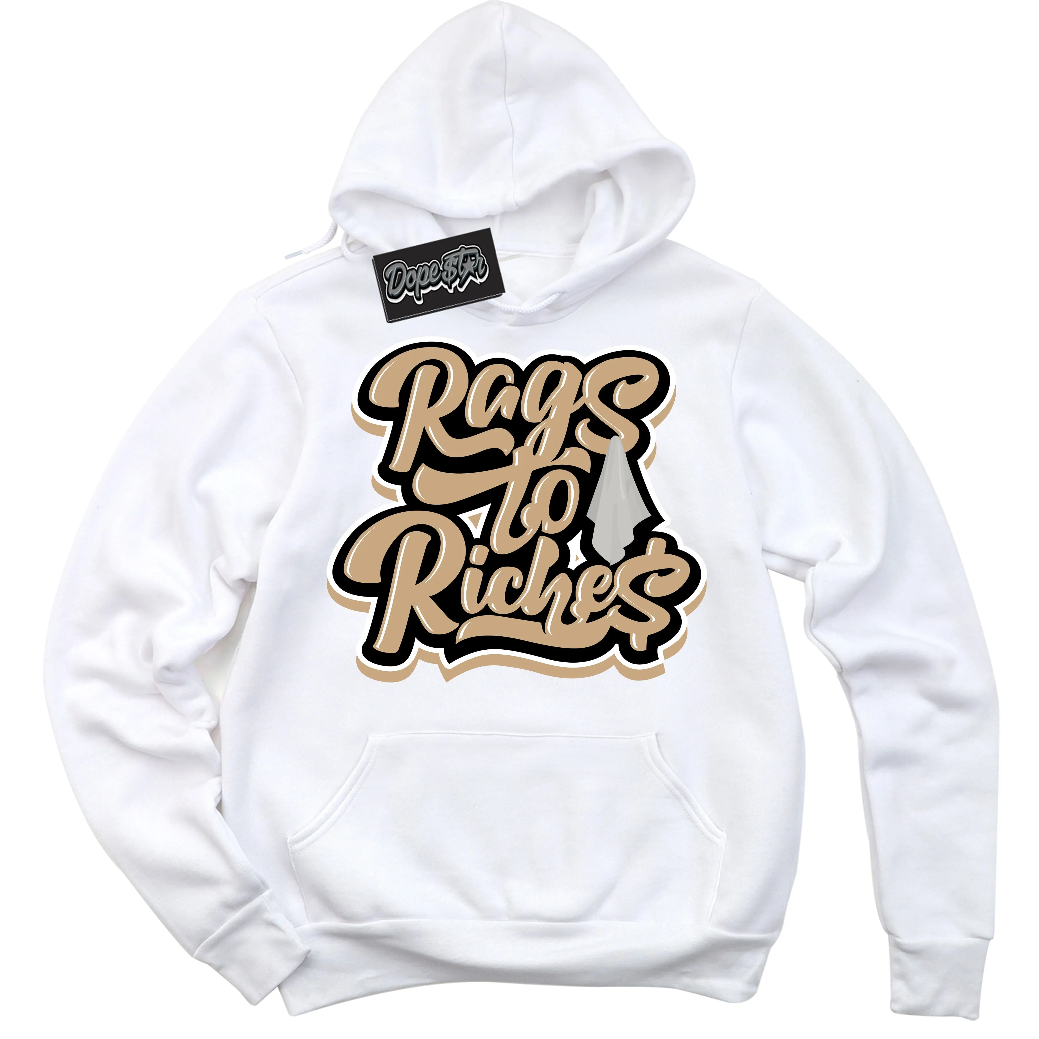 Black Anthracite Sesame Dunk Sneaker Hoodie Rags To Riches Graphic