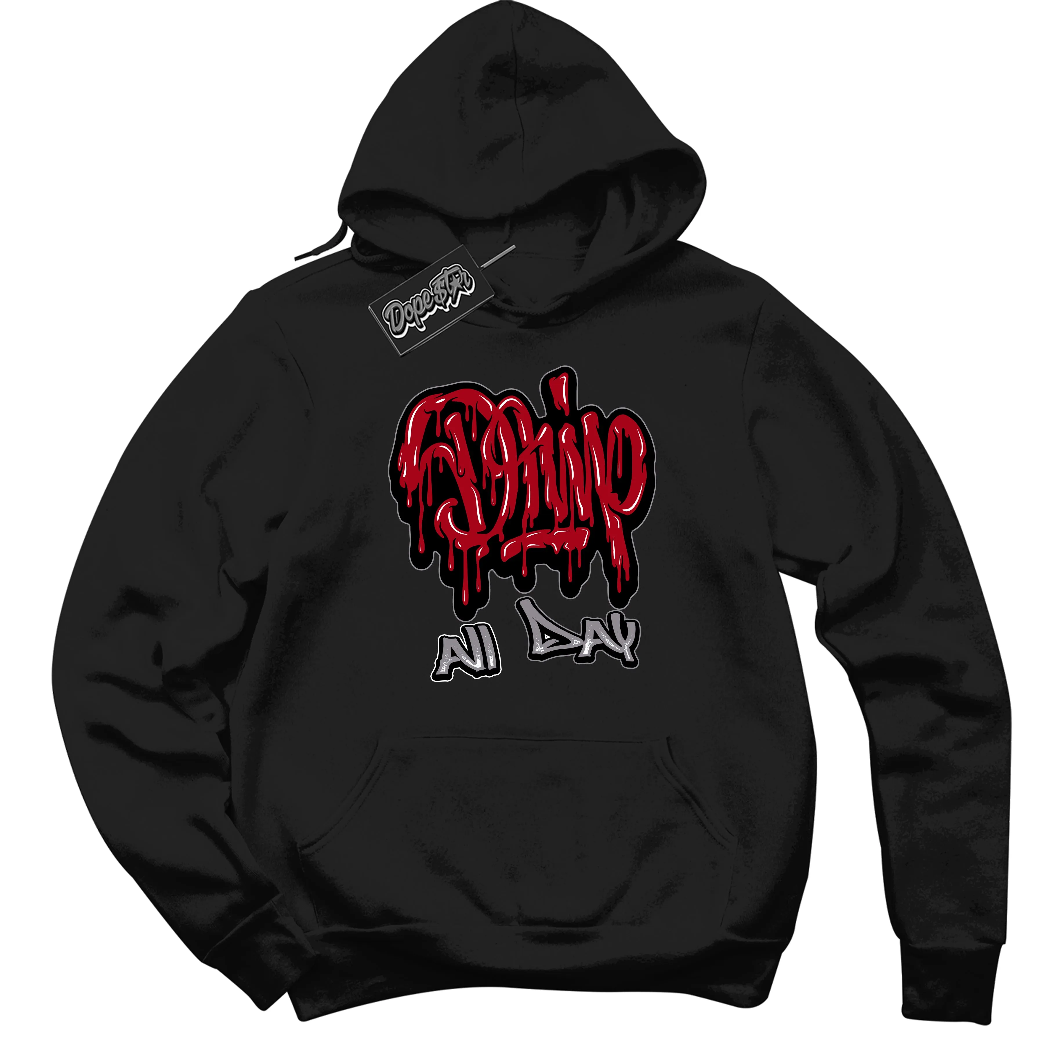 Black Metallic Reimagined 5s Sneaker Hoodie Drip All Day Graphic