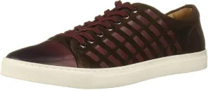 Brothers United Men's Leather Luxury Fashion Sneaker with Woven Detail