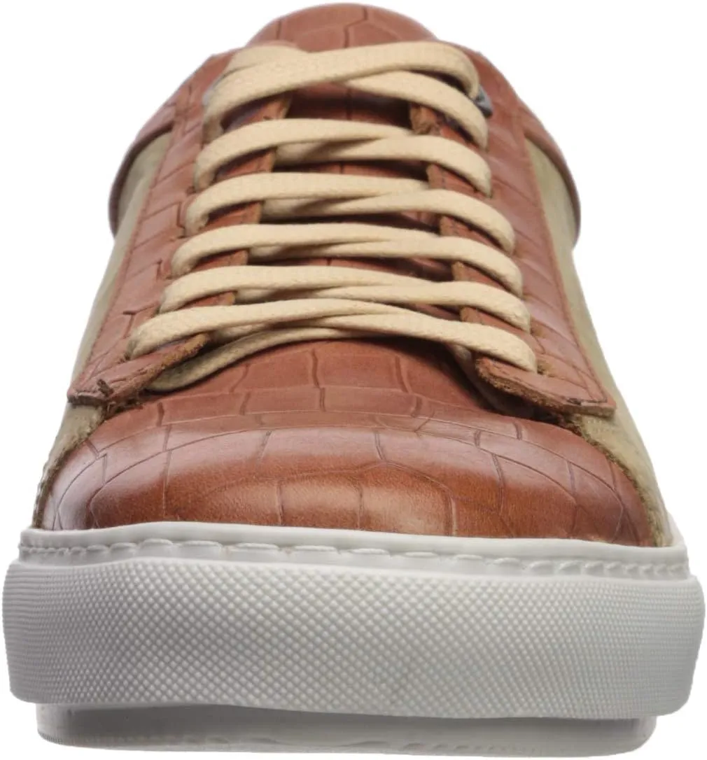 Brothers United Men's Leather Luxury Sophisticated Lace Up Sneaker