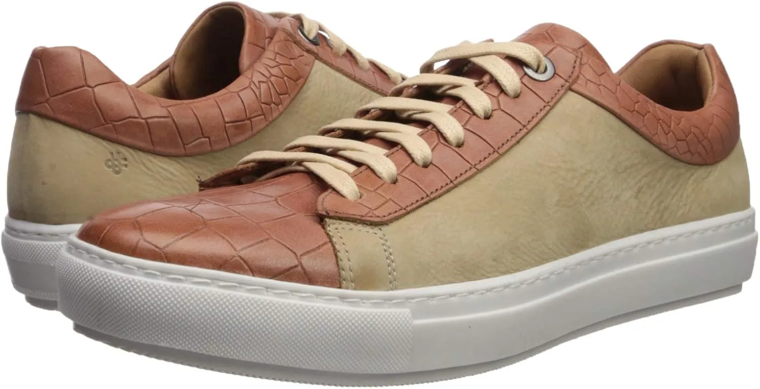 Brothers United Men's Leather Luxury Sophisticated Lace Up Sneaker