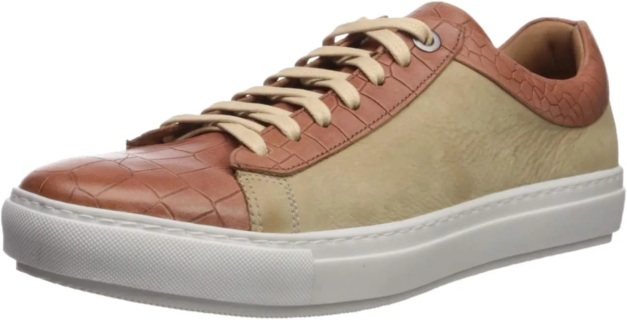 Brothers United Men's Leather Luxury Sophisticated Lace Up Sneaker