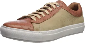 Brothers United Men's Leather Luxury Sophisticated Lace Up Sneaker