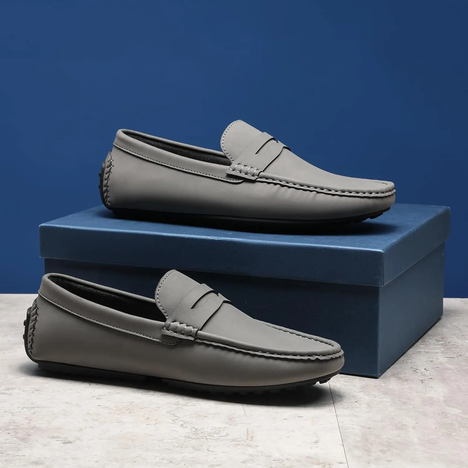 Bruno Marc Men's Slip-on Penny Loafer Suede Driving Shoes