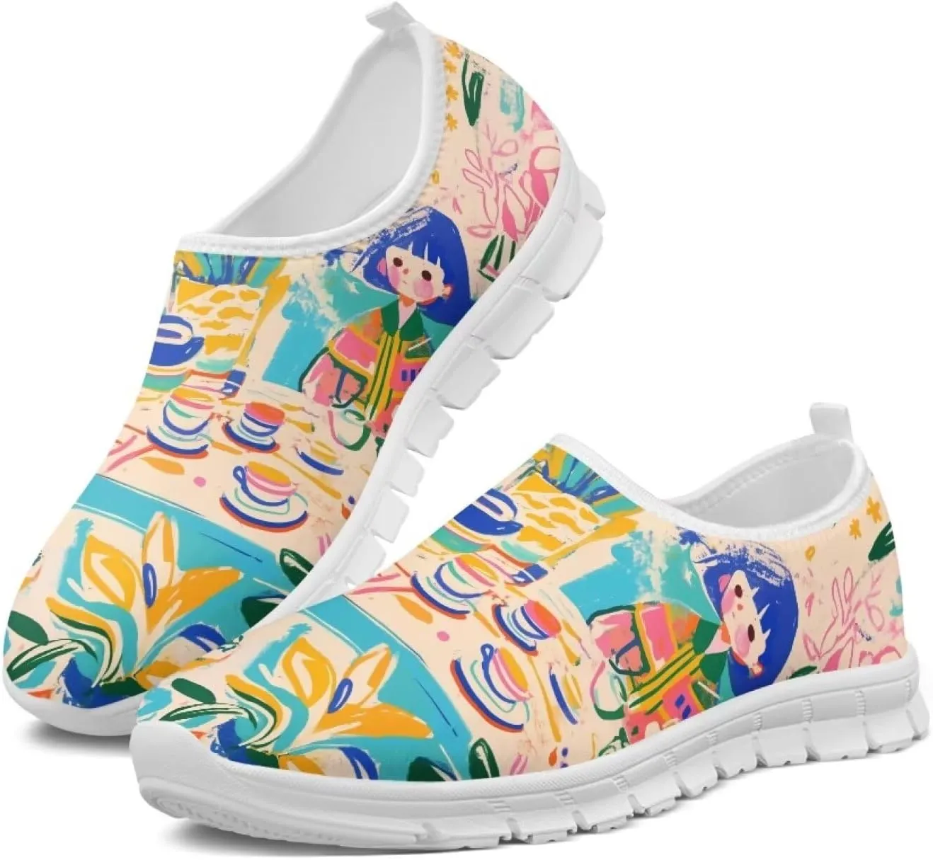 Canvas Sports Shoes for Women Low Top Casual Sneakers for Women Fashion Comfortable Walking Shoes（White Sole）