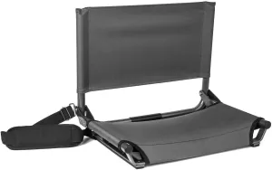 Cascade Mountain Tech Portable Folding Steel Stadium Seats for Bleachers , Grey, Regular - 17"