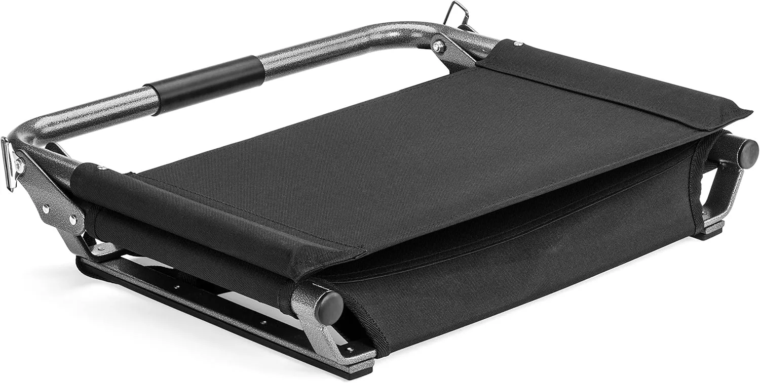 Cascade Mountain Tech Portable Folding Steel Stadium Seats for Bleachers , Grey, Regular - 17"