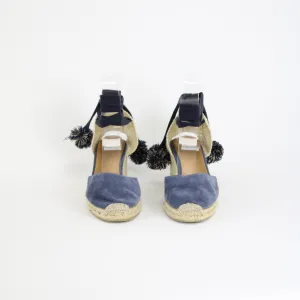 Castaner Navy Espadrille Wedges