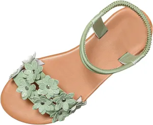 Casual And Versatile Flat Sandals With Flower Decoration Fashionable Bohemian Sandals Water Sandals for Women Size 5